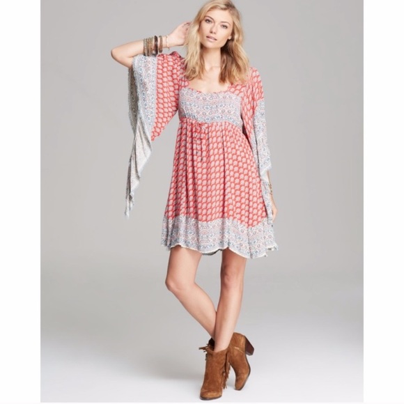 Free People Heart of Gold Caftan Boho dress - Picture 2 of 11